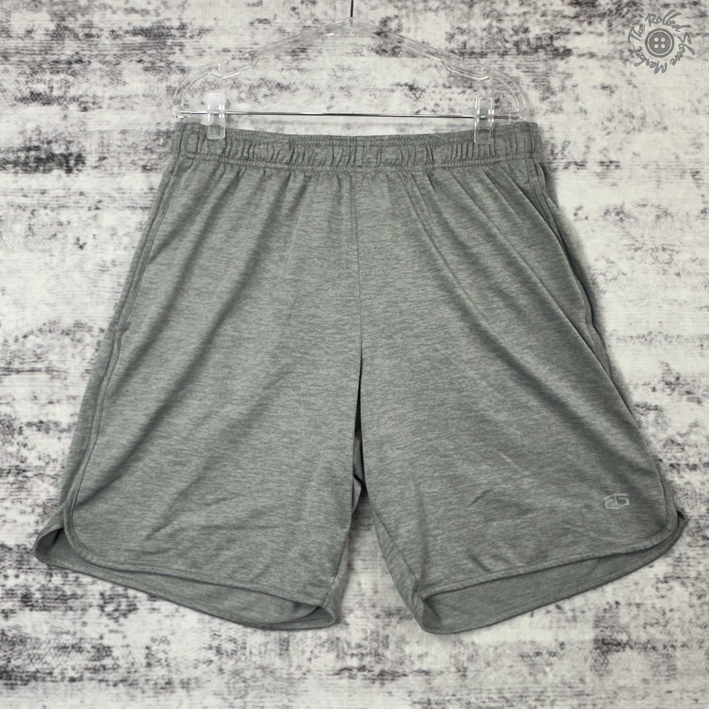 Tapout Men's Athletic Shorts XL‎ Gray Mesh Drawstring Side Pockets